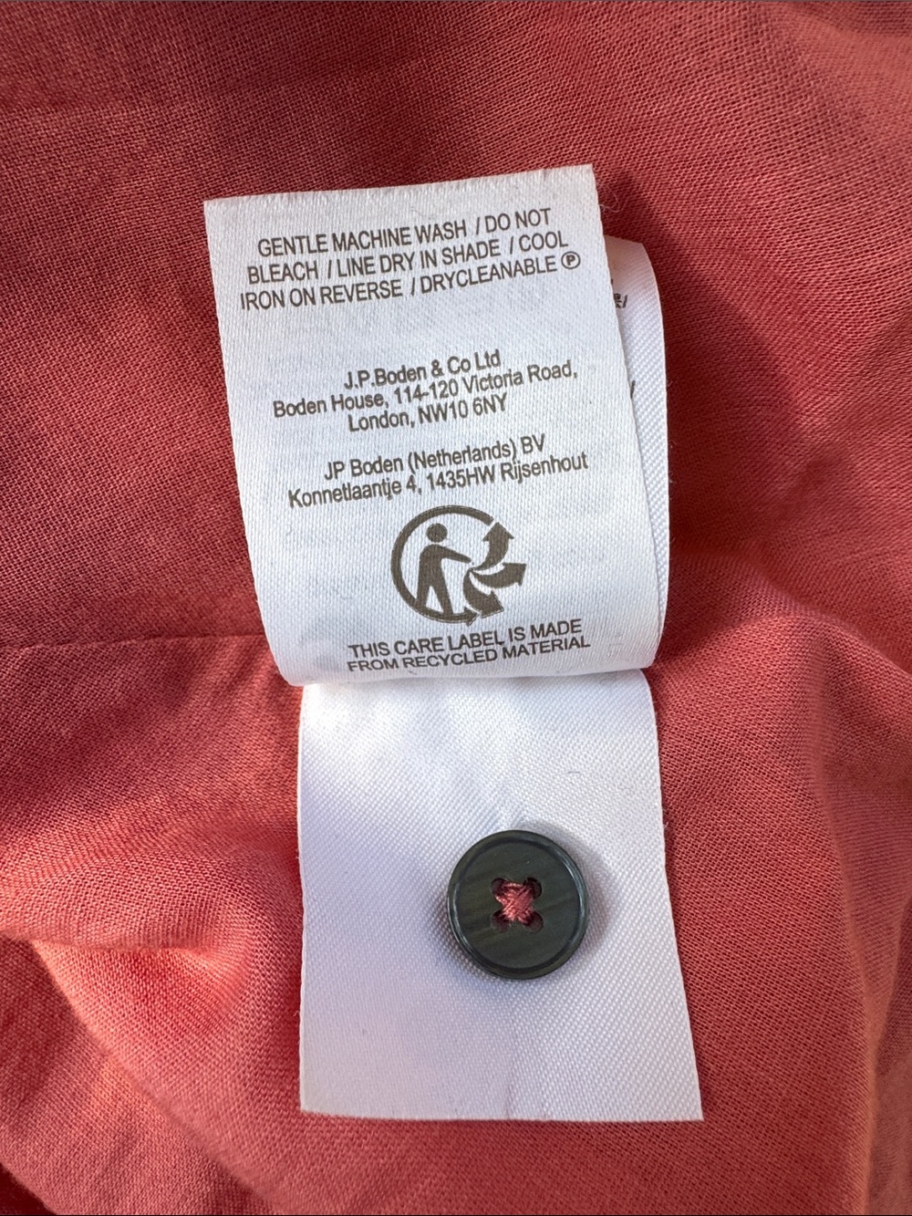 Boden Mixed Broderie Shirt Dress Dusty Red Pink Size 4 - Picture 12 of 16